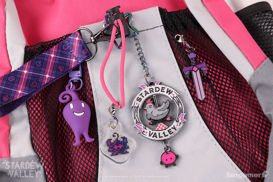 Void Farmer Spinning Charm Keychain - Stardew Valley