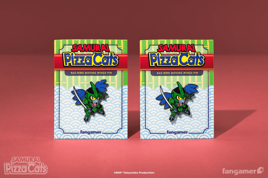 Bad Bird Moving Wings Pin - Samurai Pizza Cats
