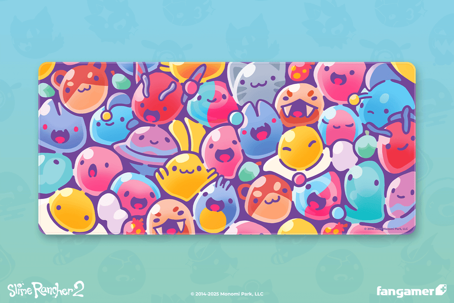 Crowded Corral Desk Mat - Slime Rancher 2