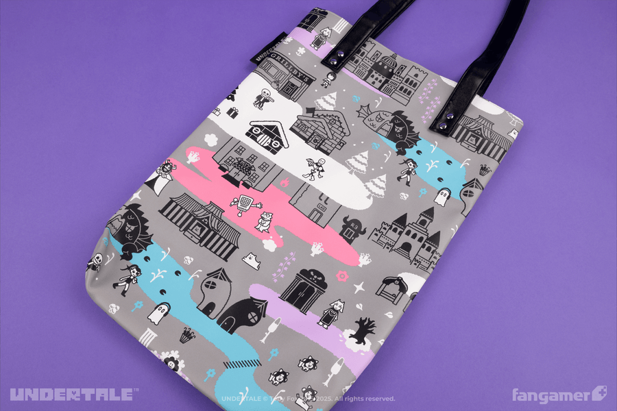  Underground Journey Faux Leather Tote - UNDERTALE