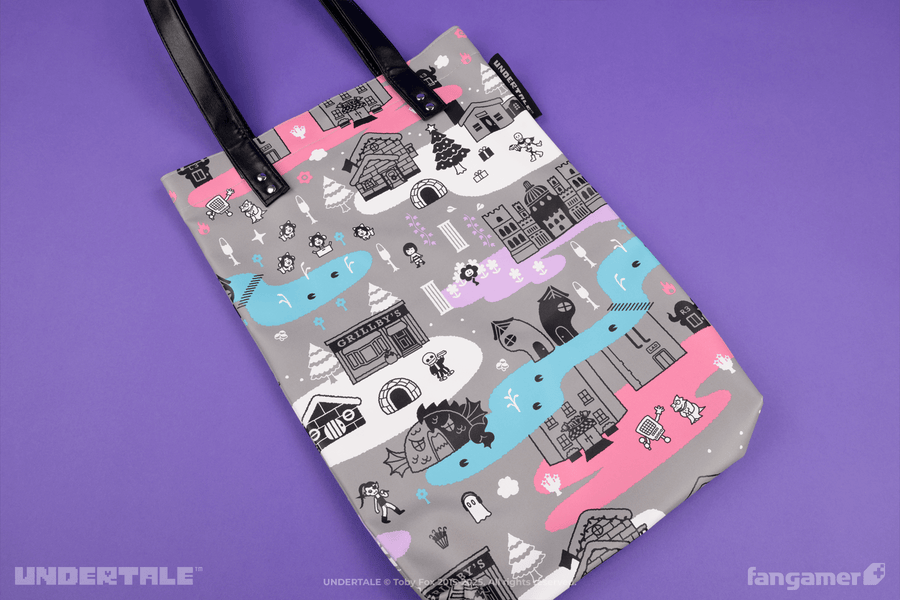  Underground Journey Faux Leather Tote - UNDERTALE