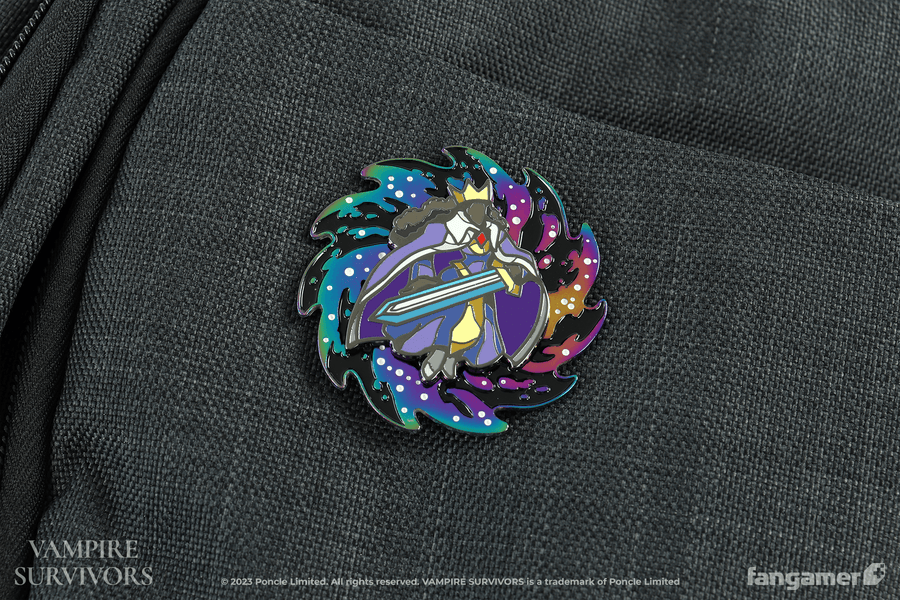 Queen Sigma Spinning Pin - Vampire Survivors