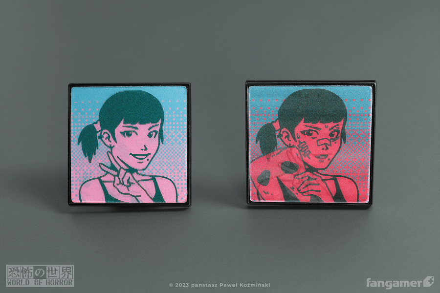 Doomed Already Lenticular Pin - World of Horror