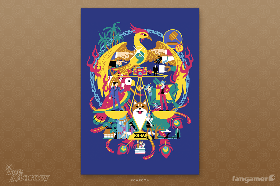Ace Attorney 25th Anniversary Poster - Ace Attorney