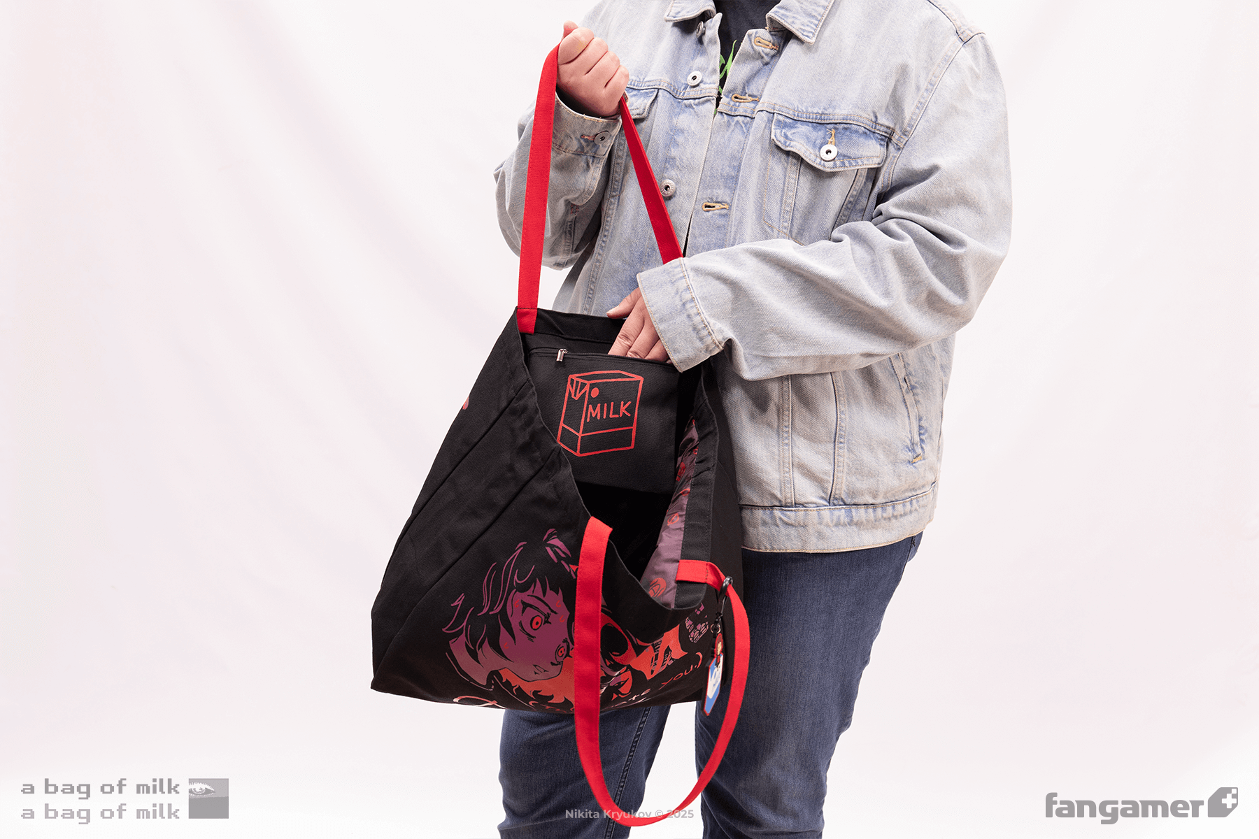 Milky pile tote bag with chouchou アンドマリー Milky pile tote bag