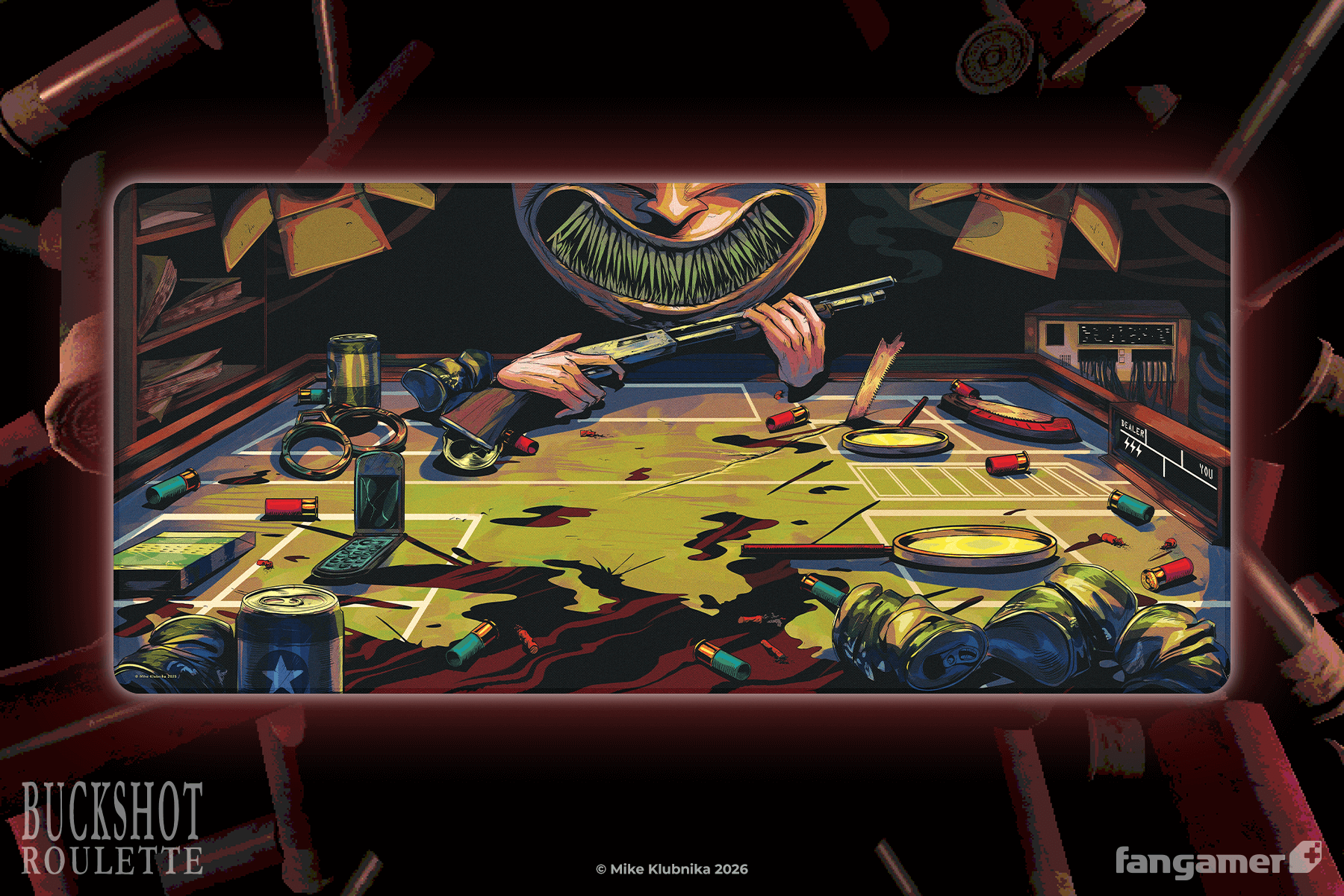 Showdown Roulette Buckshot Roulette - Final Showdown Desk Mat - Fangamer Europe