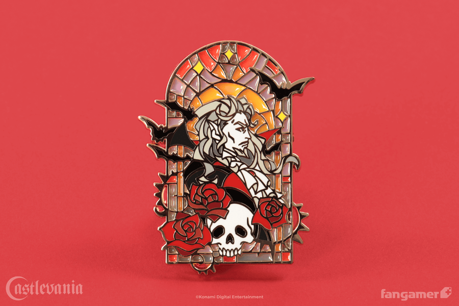Dracula Stained Glass Pin - Castlevania
