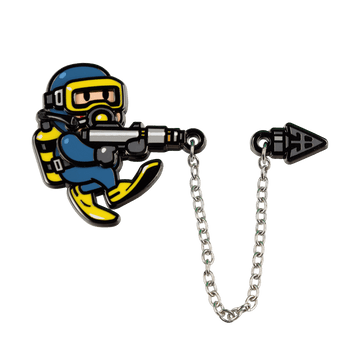 Steel Harpoon Chained Pin