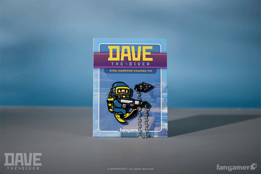 Steel Harpoon Chained Pin - Dave the Diver