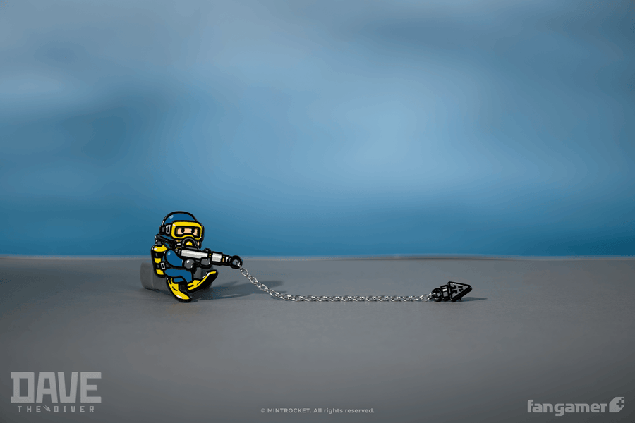 Steel Harpoon Chained Pin - Dave the Diver