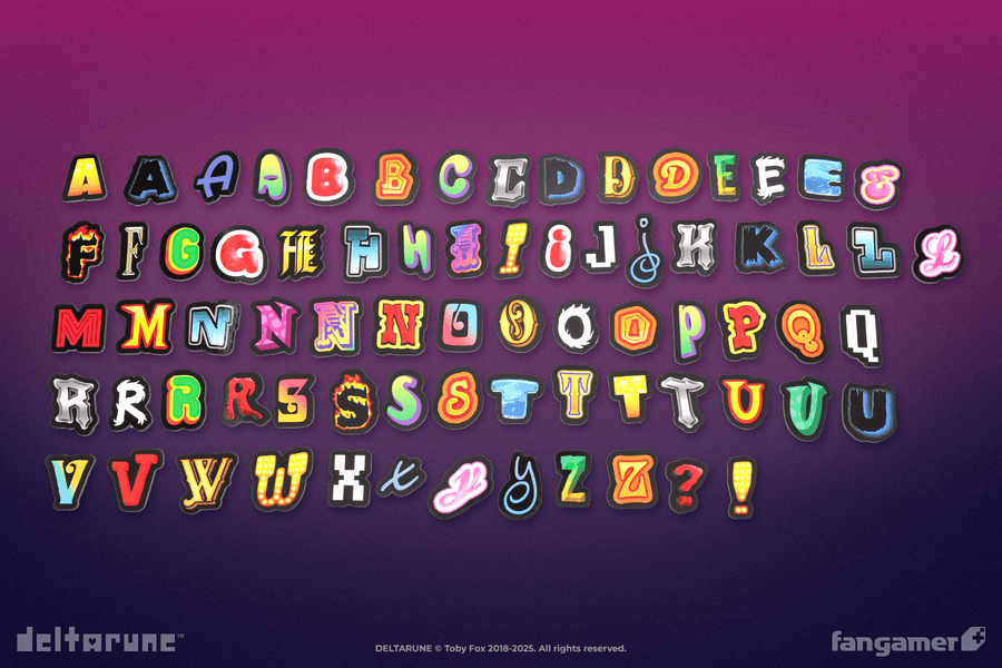 Mr. Tenna's Word Art Magnet Set - DELTARUNE