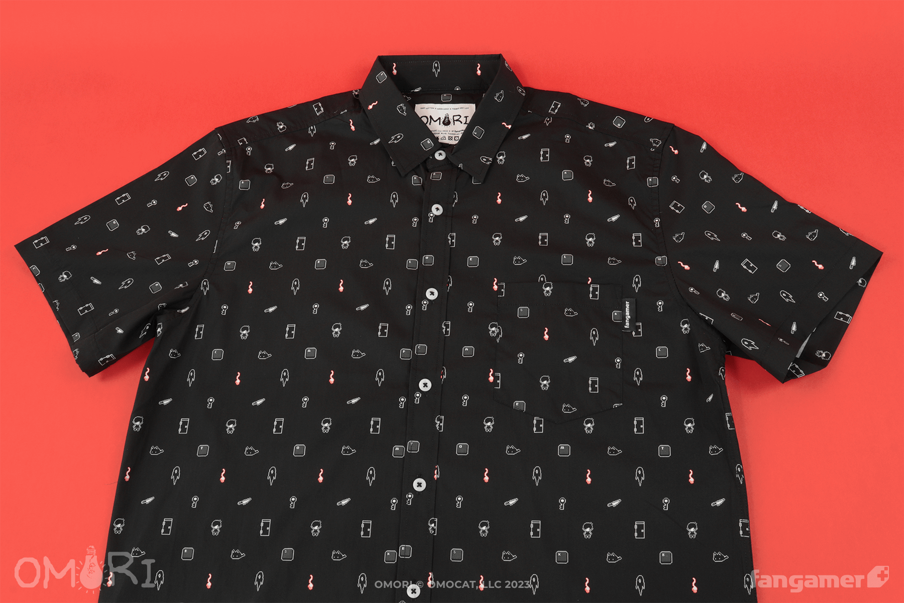 OMORI - BLACK SPACE Button Up Shirt - Fangamer Europe