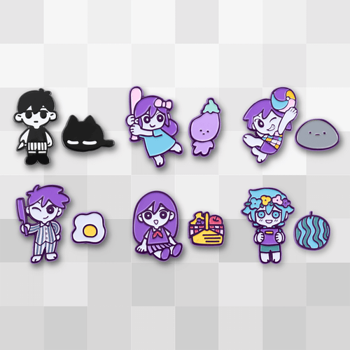 OMORI CHIBI Button Pin Set オモリ 缶バッジ【希少品】 product_omori_character_pins_s