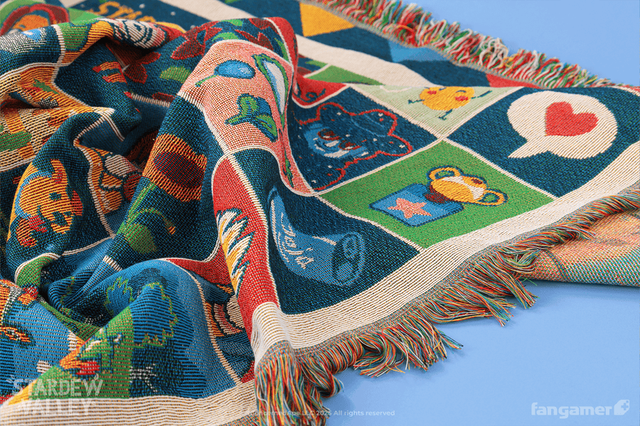 Farmhouse Patchwork Throw Blanket - Stardew Valley