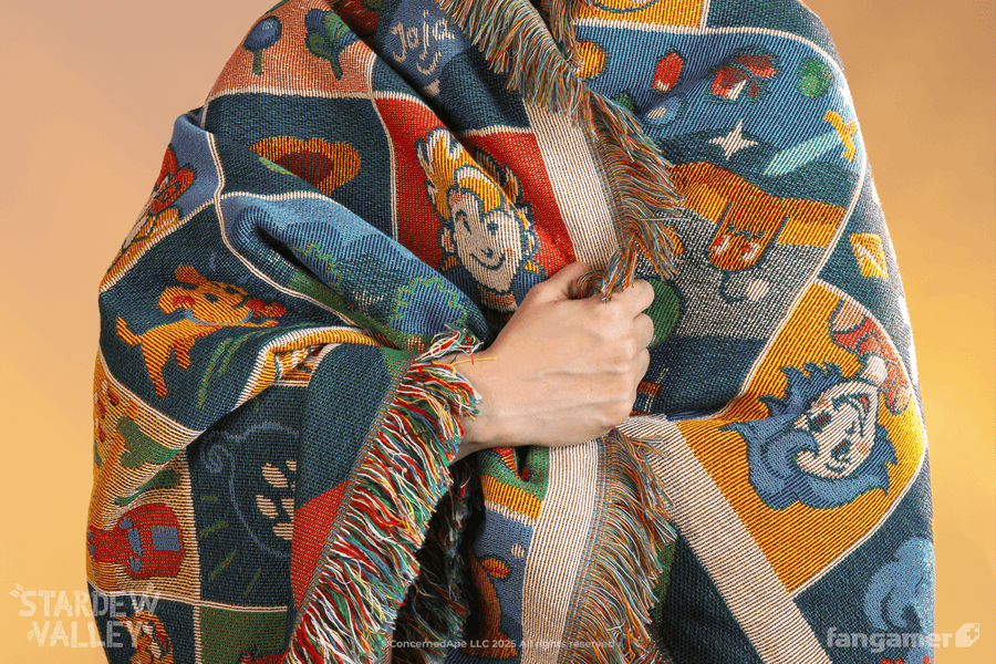 Farmhouse Patchwork Throw Blanket - Stardew Valley