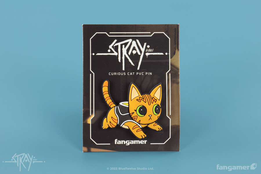 Curious Cat PVC Pin - Stray