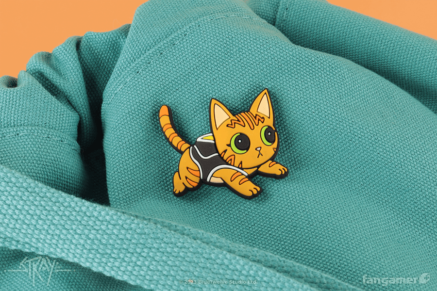 Curious Cat PVC Pin - Stray