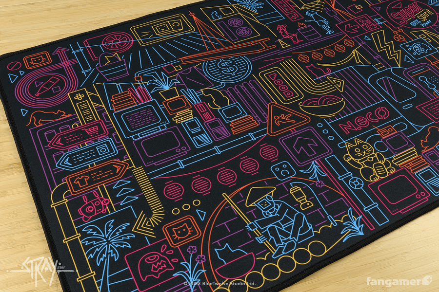 Walled City 99 Desk Mat - STRAY
