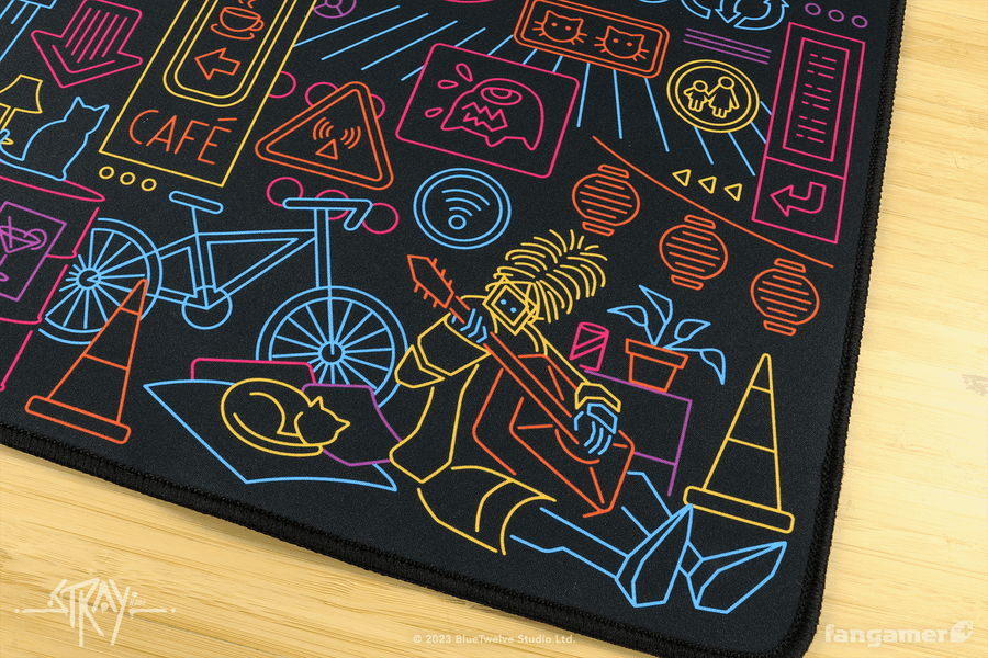 Walled City 99 Desk Mat - STRAY