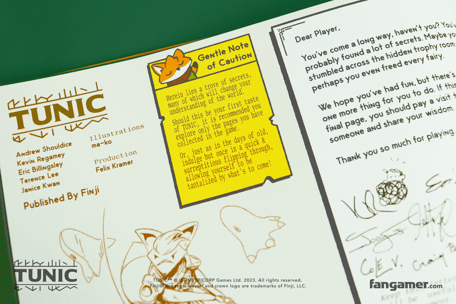 TUNIC Hardcover Instruction Book