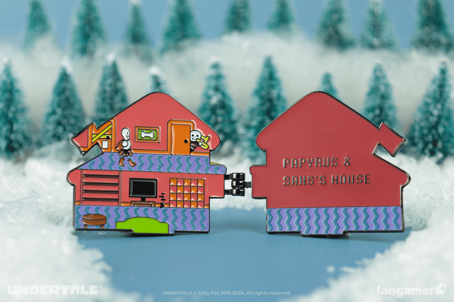 Papyrus & Sans's House Hinged Pin - UNDERTALE