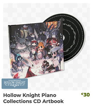 Hollow Knight Piano Collections CD Artbook is back in stock at Fangamer.eu