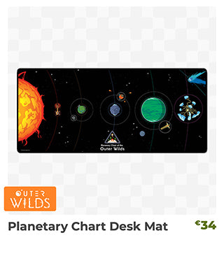 Planetary Chart Desk Mat is back in stock at Fangamer.eu!