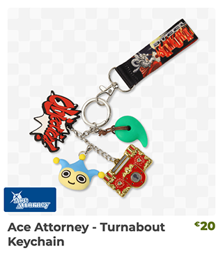Ace Attorney - Turnabout Keychain is back in stock at Fangamer.eu
