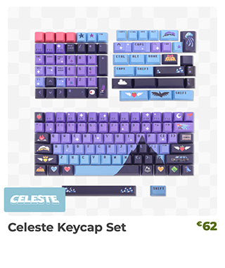 Celeste Keycap Set is back in stock at Fangamer.eu