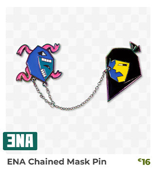 ENA Chained Mask Pin is back in stock at fangamer.eu