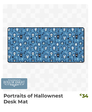 Portraits of Hallownest Desk Mat is back in stock at fangamer.eu