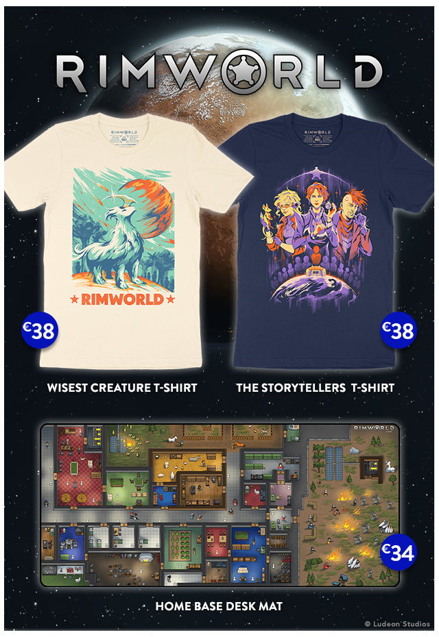 New RimWorld collection now available at Fangamer.eu