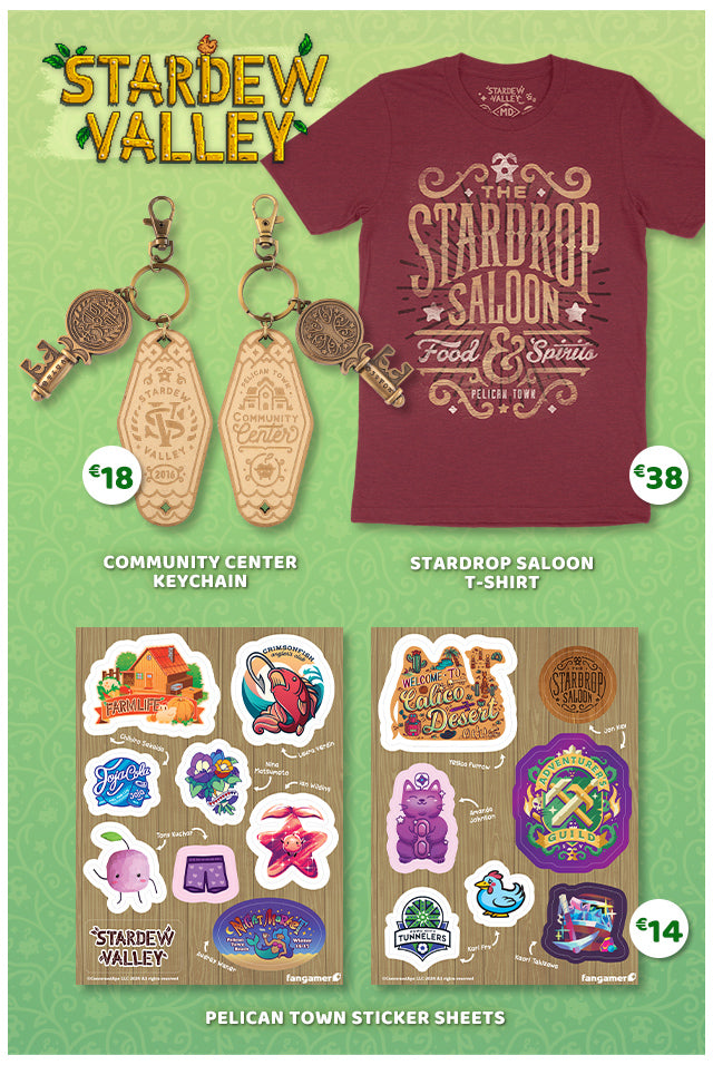 New Stardew Valley merch now available at Fangamer.eu