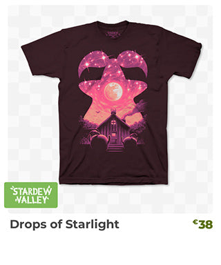 Drops of Starlight shirt is back in stock at fangamer.eu