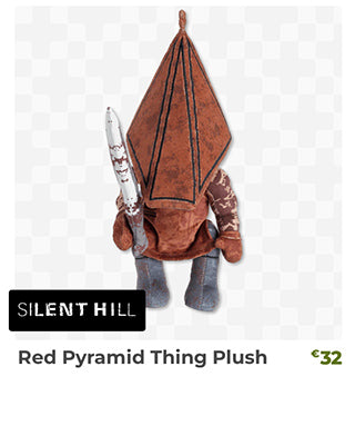 Red Pyramid Thing Plush is back in stock at Fangamer.eu
