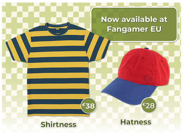 New Shirtness & Hatness merch is available at Fangamer.eu