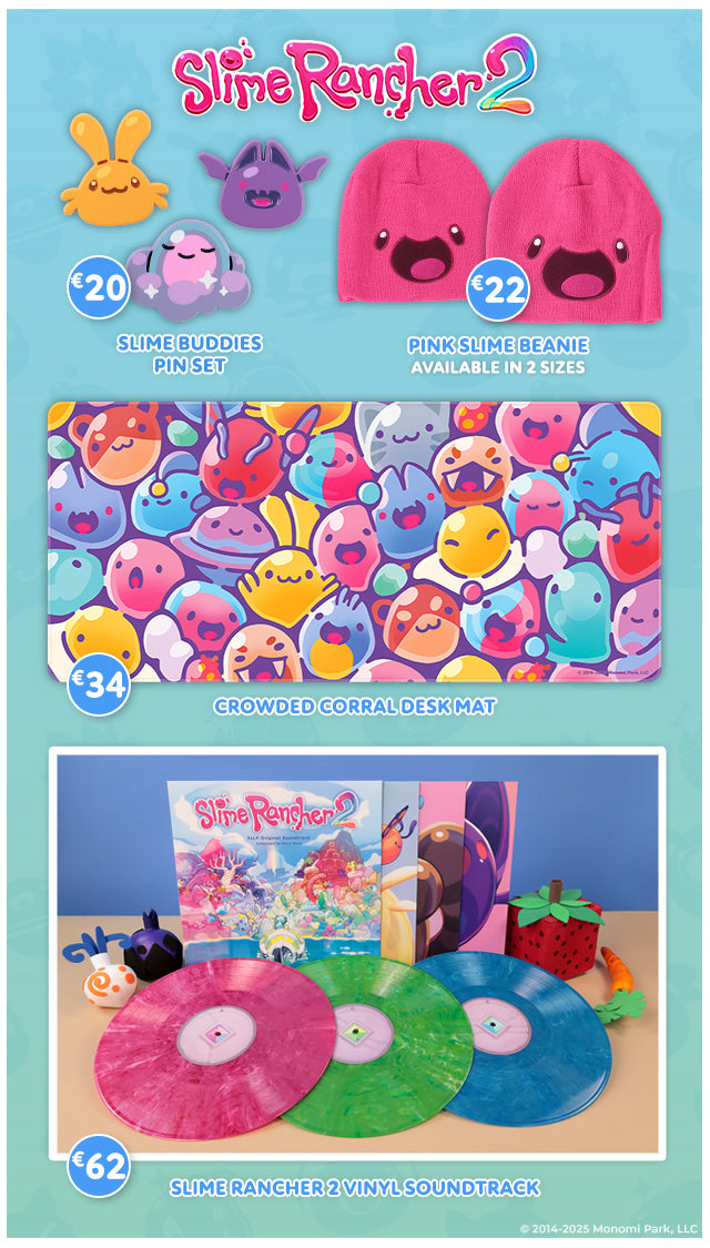 Slime Ranche Rmerch Fields of Mistria, Slime Rancher 2, and more new merch! - Fangamer Europe