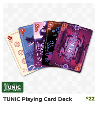 TUNIC Playing Card Deck is back in stock at Fangamer.eu