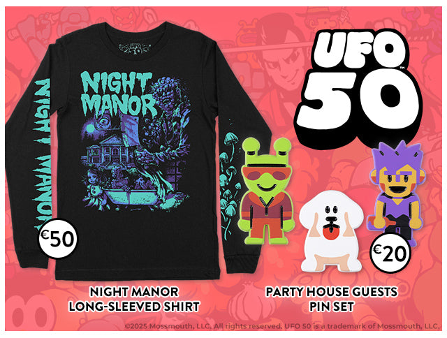 New UFO 50 merch is available at Fangamer.eu