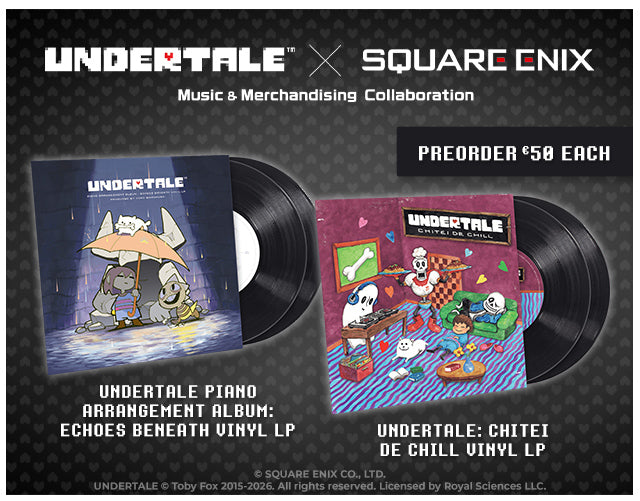 UNDERTALE X SQUARE ENIX merch available for preorder now at Fangamer.eu