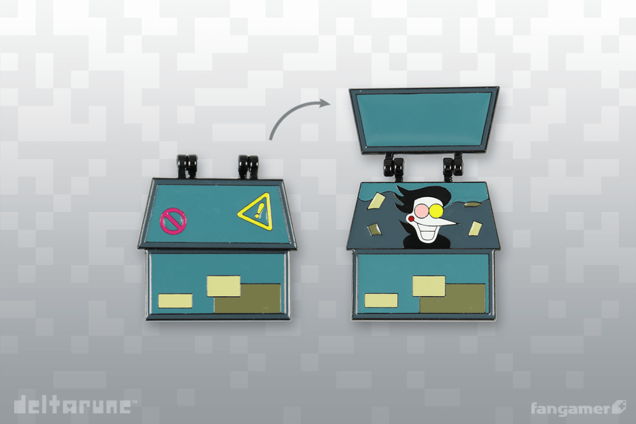 Spamton Dumpster Hinged Pin - DELTARUNE