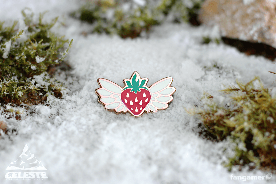 Flying Strawberry Pin - Celeste