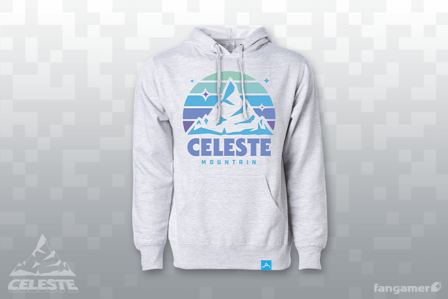 Vintage Mountain Pullover Hoodie - Celeste