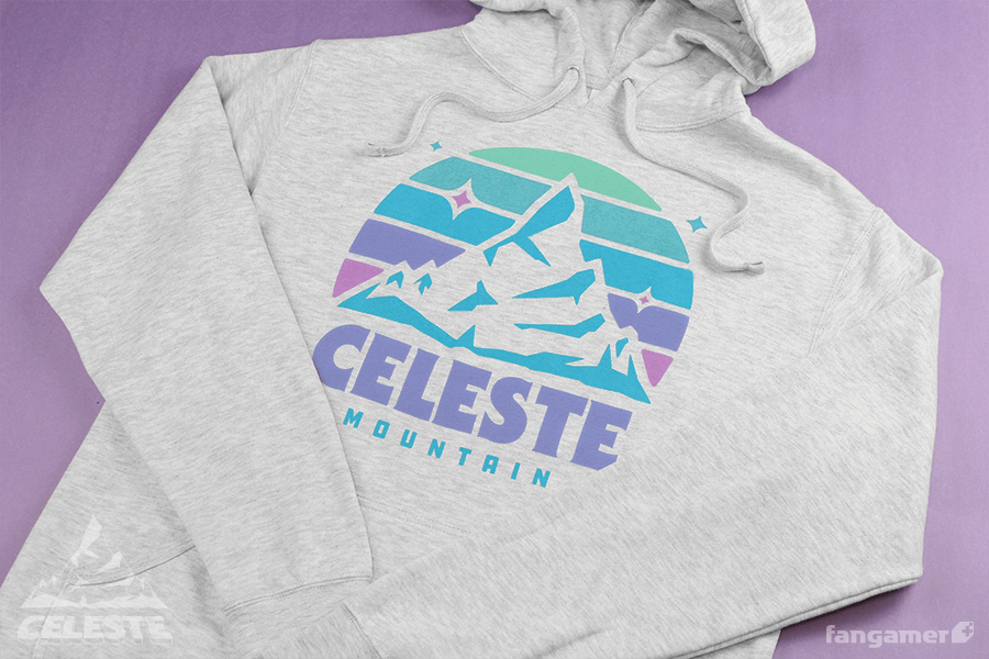 Vintage Mountain Pullover Hoodie - Celeste