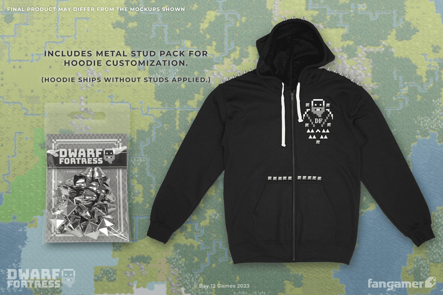 Menacingly Spiked Hoodie - Dwarf Fortress